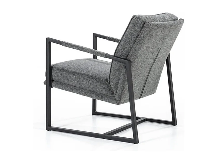 Fauteuil de relaxation Furnilux Isaac - Gris - Accoudoirs confortables
