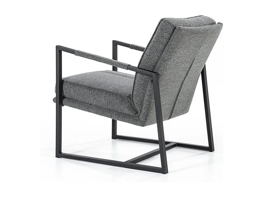 Fauteuil de relaxation Furnilux Isaac - Gris - Accoudoirs confortables