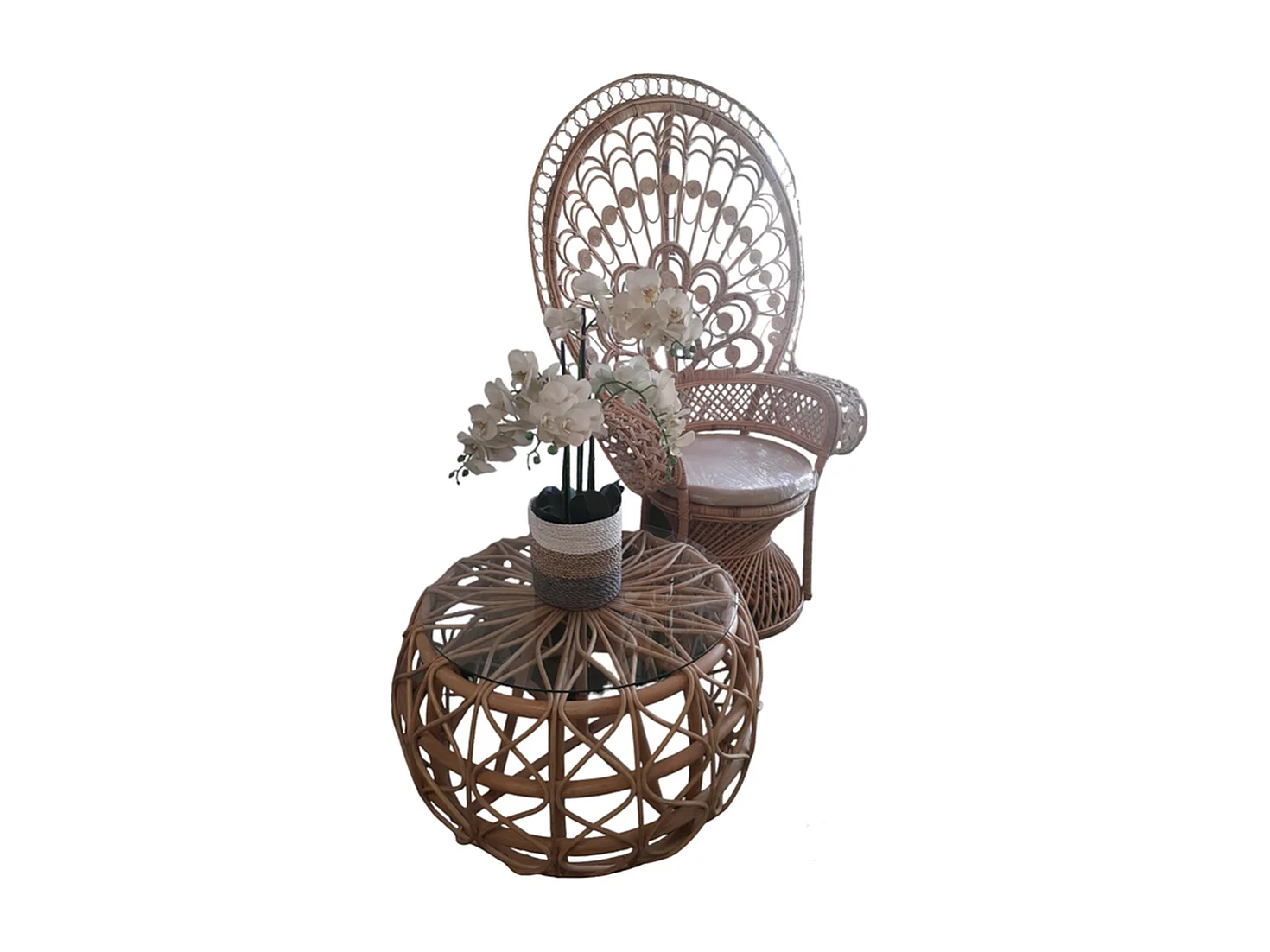 Plantenbakken Furnilux - Grijs Wit Beige - Set van 3