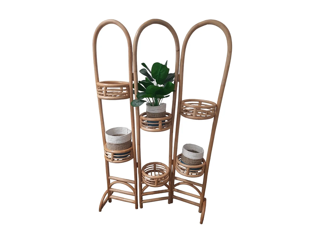 Plantenbakken Furnilux - Grijs Wit Beige - Set van 3