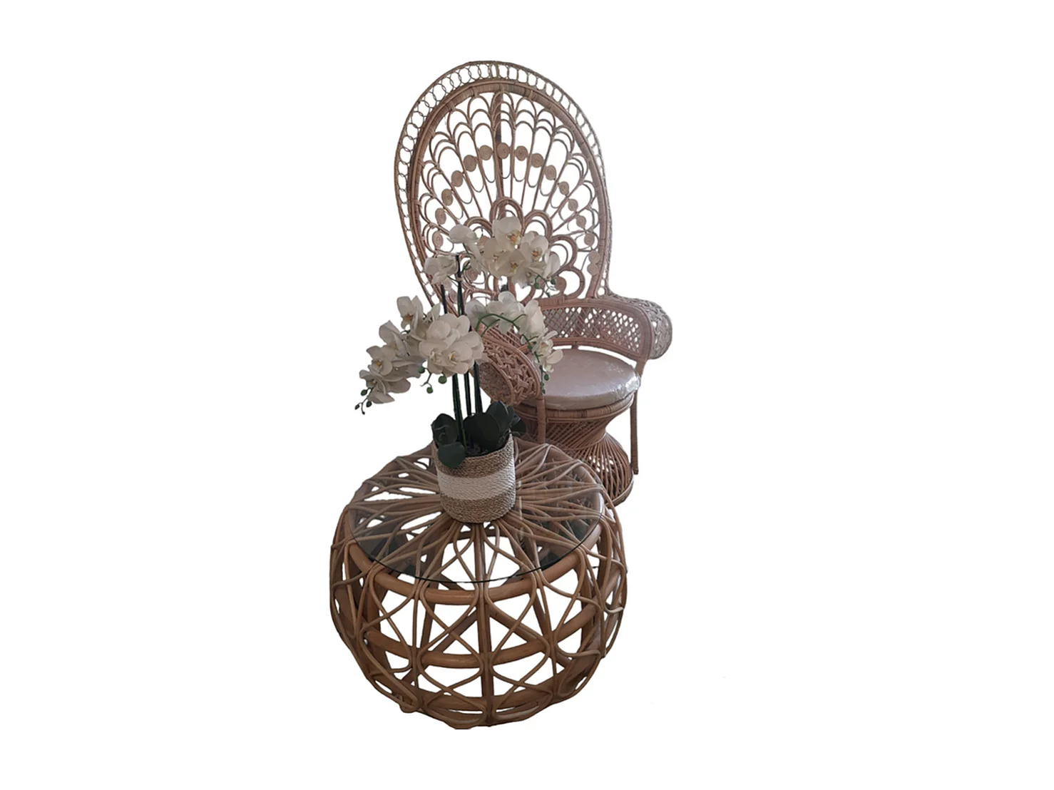 Plantenbakken Furnilux - Wit en Beige - Set van 3 stuks