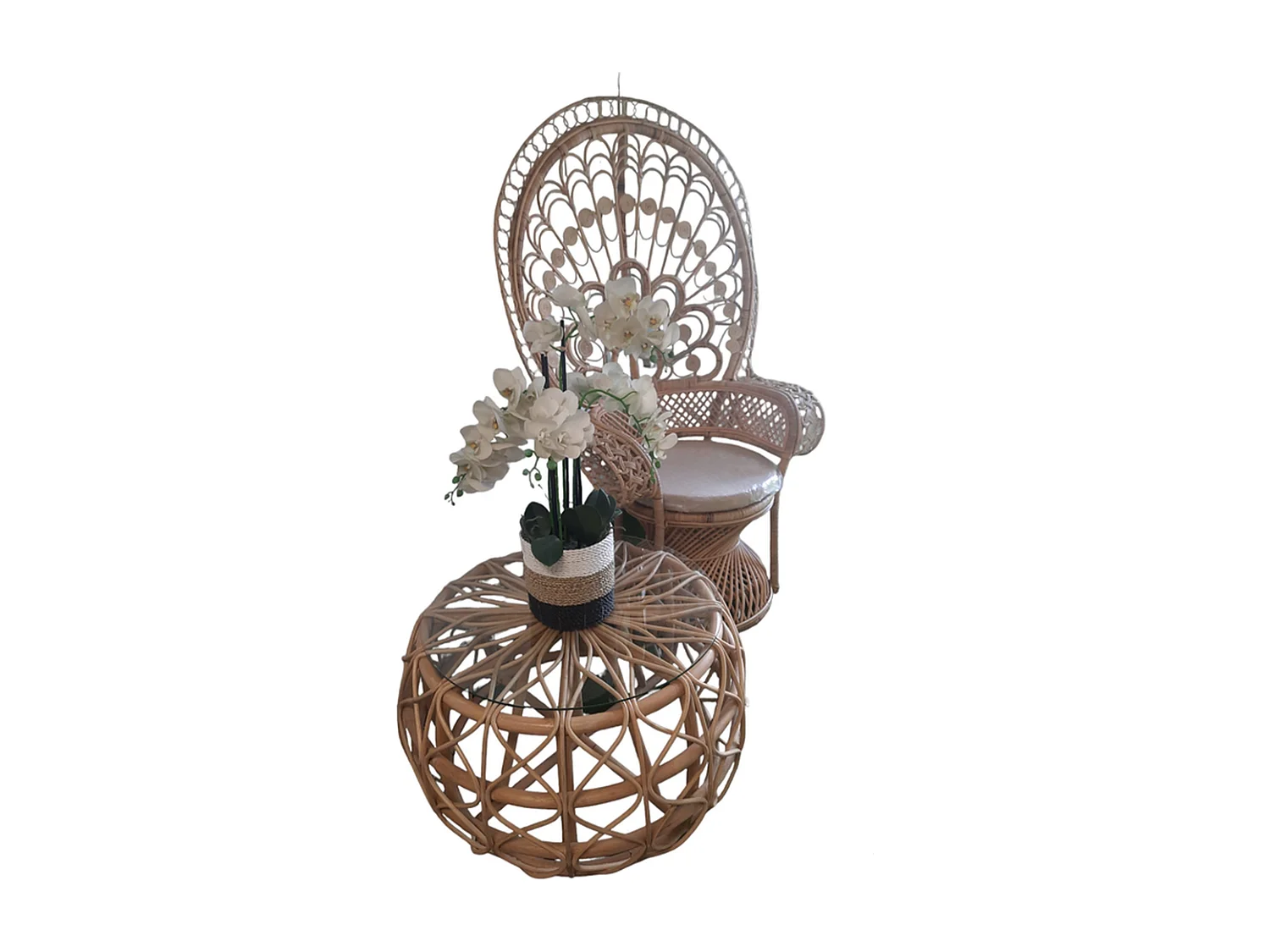 Jardinières Furnilux - Noir/Beige/Blanc - Set de 3 pièces