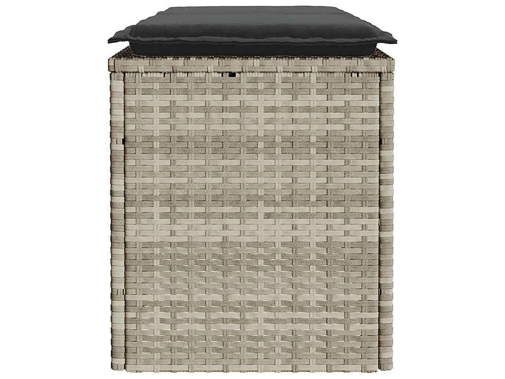 Panca da Giardino con Cuscino 110x40x44 cm in Polyrattan
