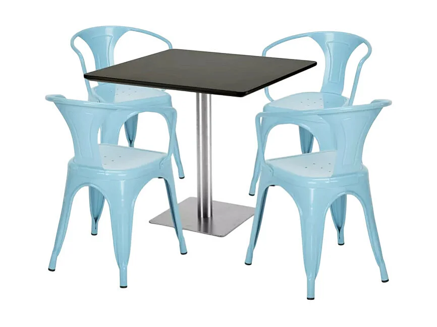 Ensemble de table 90x90 cm bar restaurant 4 chaises Pineapple Martini