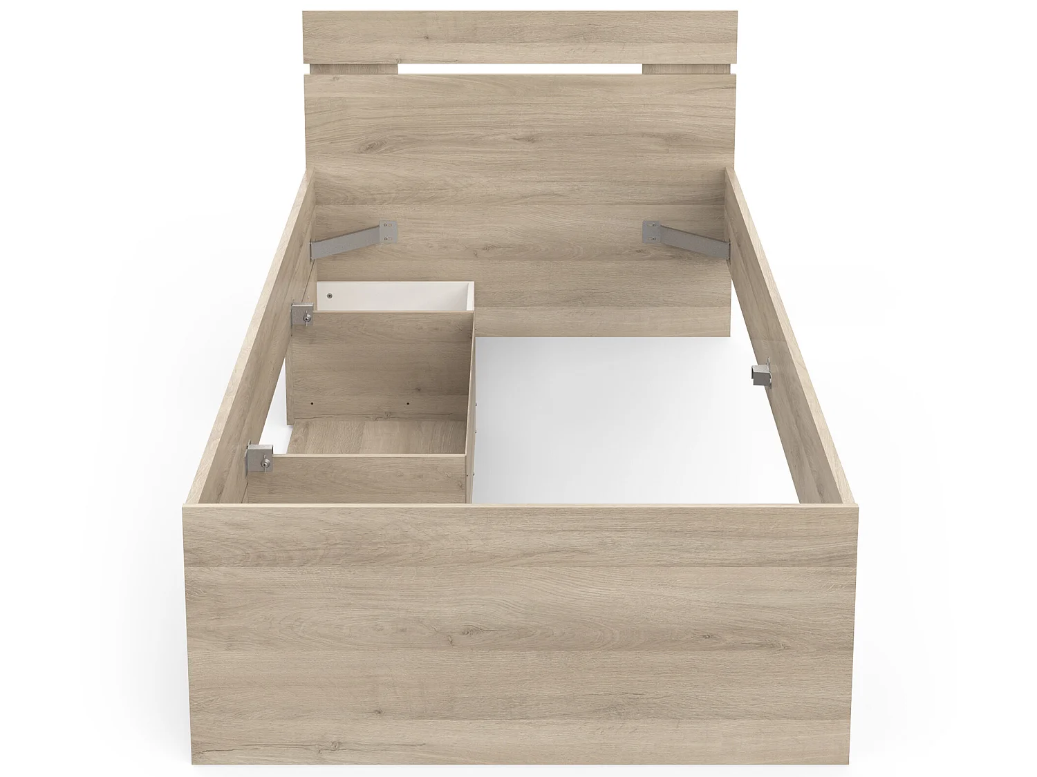 Lit enfant coloris chêne kronberg - longueur 94 x profondeur 204 x hauteur 74 cm