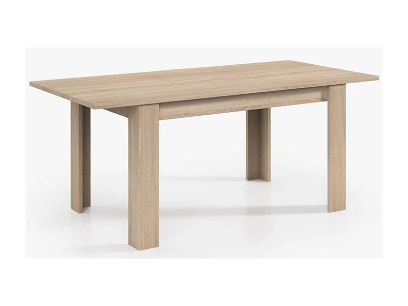 Table Extensible de salle à manger coloris chêne - Dim : H 78 x L 140-190 x P 90 cm