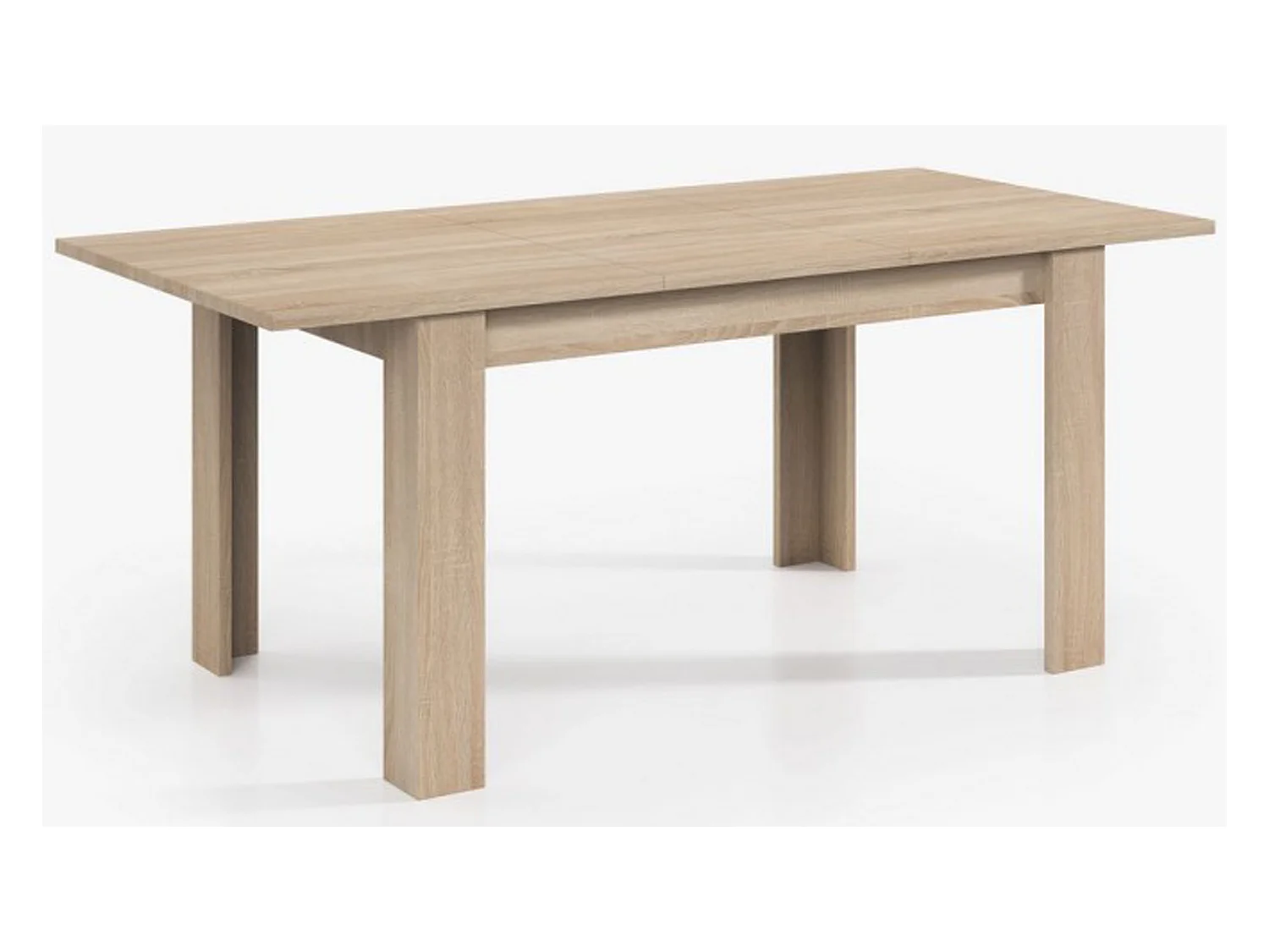 Table Extensible de salle à manger coloris chêne - Dim : H 78 x L 140-190 x P 90 cm