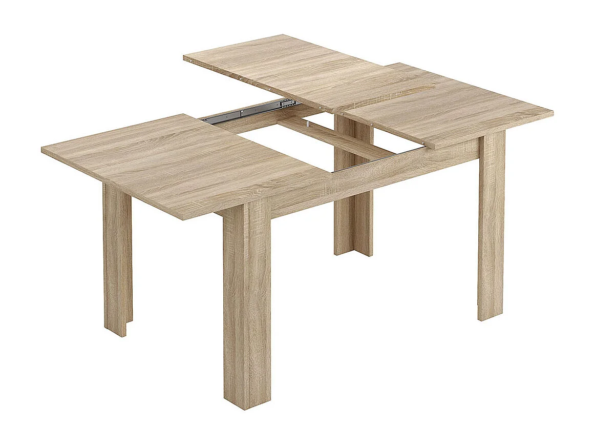 Table Extensible de salle à manger coloris chêne - Dim : H 78 x L 140-190 x P 90 cm