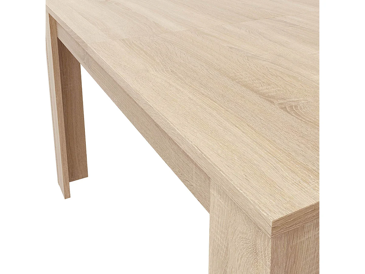 Table Extensible de salle à manger coloris chêne - Dim : H 78 x L 140-190 x P 90 cm