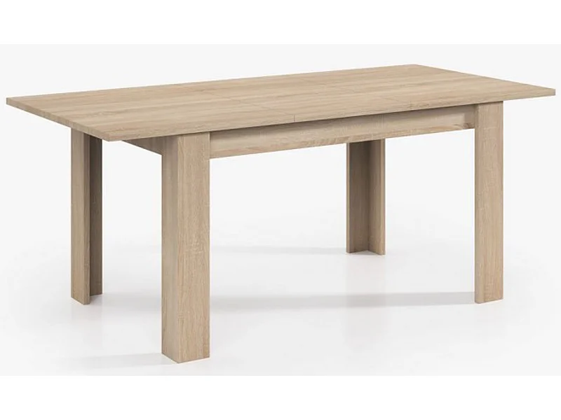 Table Extensible de salle à manger coloris chêne - Dim : H 78 x L 140-190 x P 90 cm
