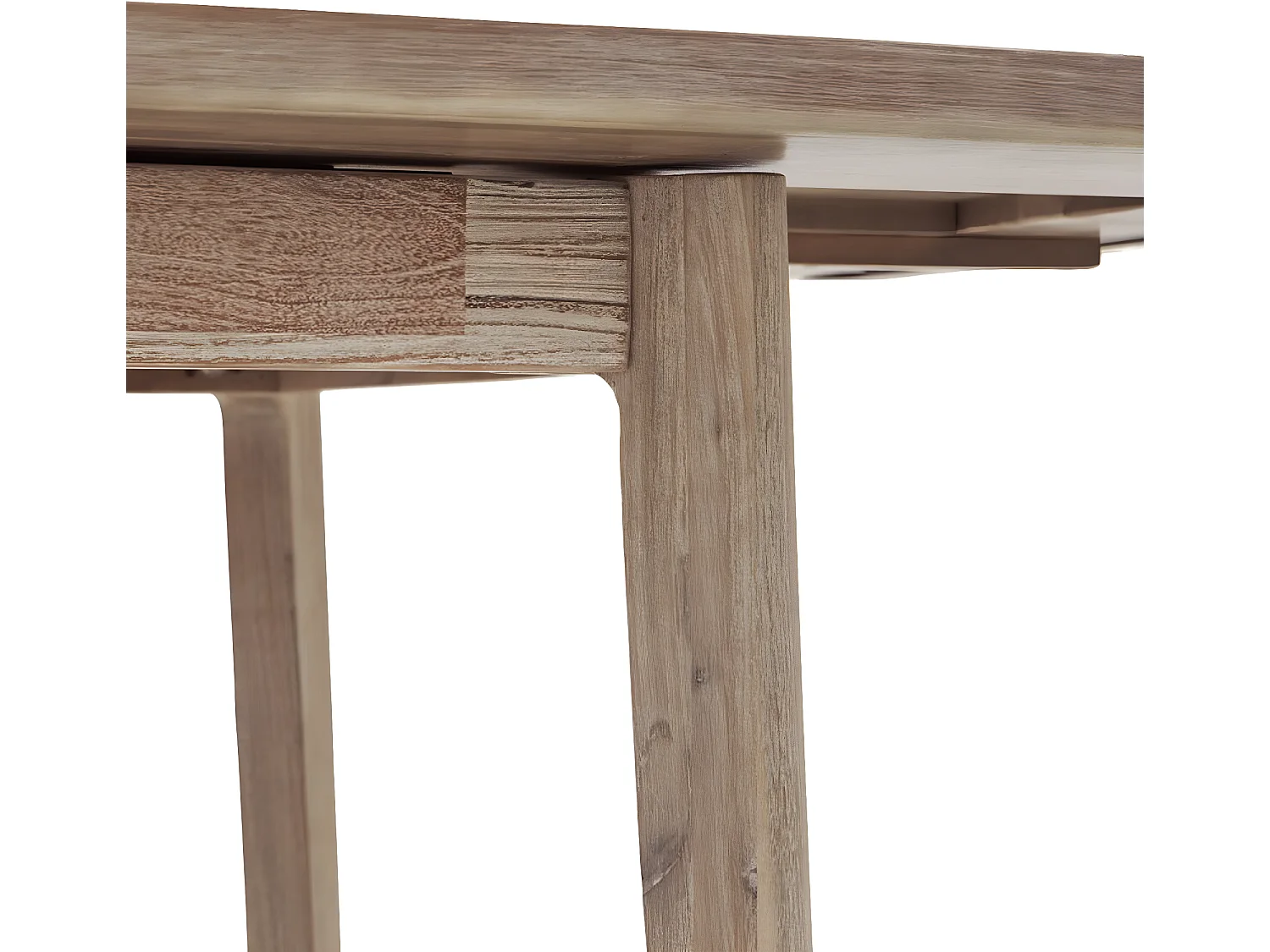 Table à manger extensible en bois coloris naturel - L. 180/260 x l. 90 x H. 76 cm