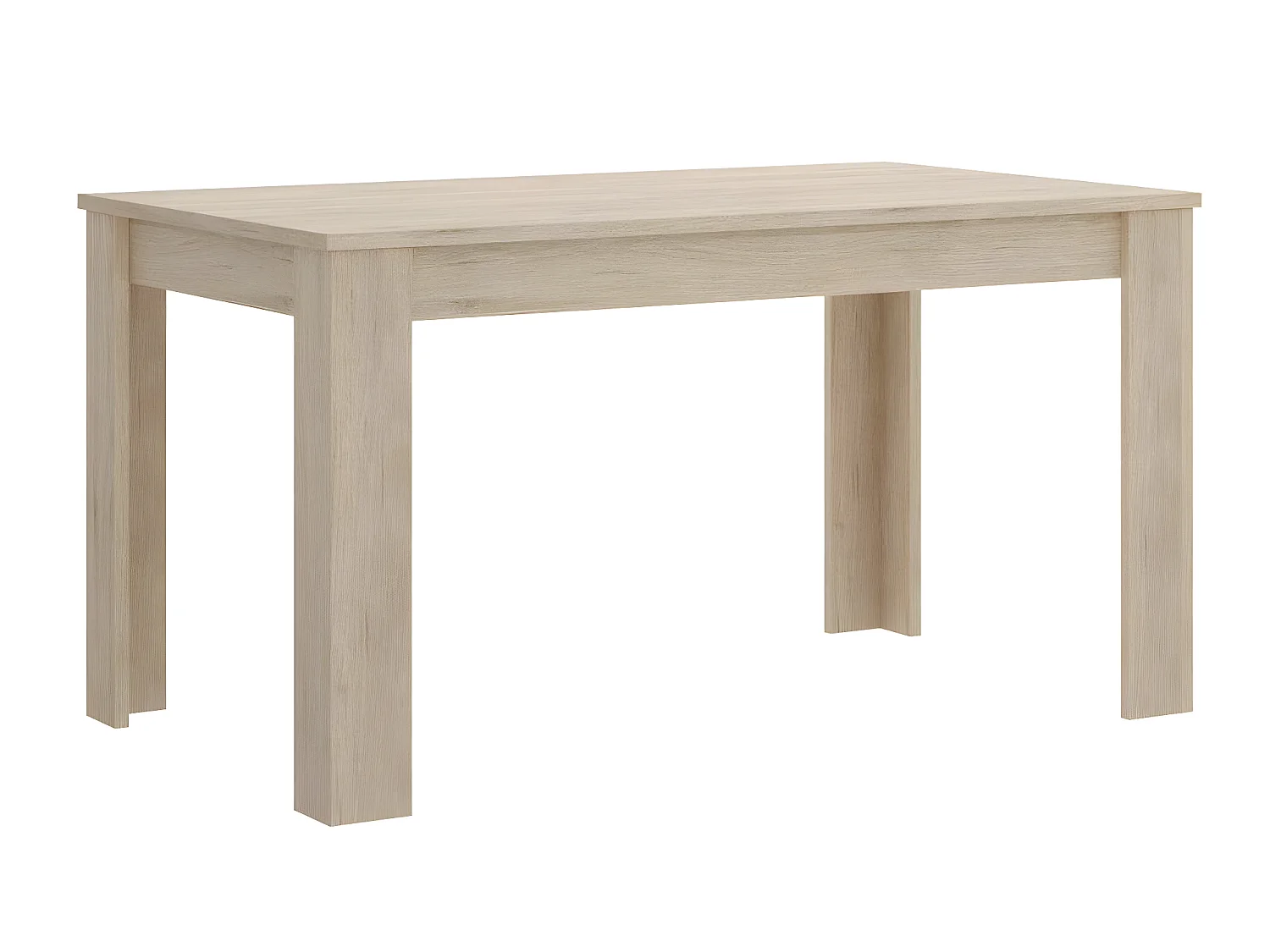 Table de salon extensible coloris naturel - Longueur 140-190 x Hauteur 77 x Profondeur 90 cm
