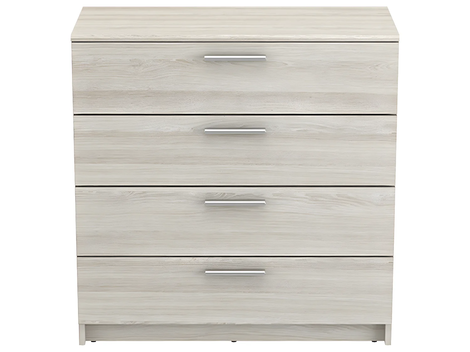 Commode de rangement en bois coloris chêne shannon - 79,6 x 80,6 x 37,9 cm