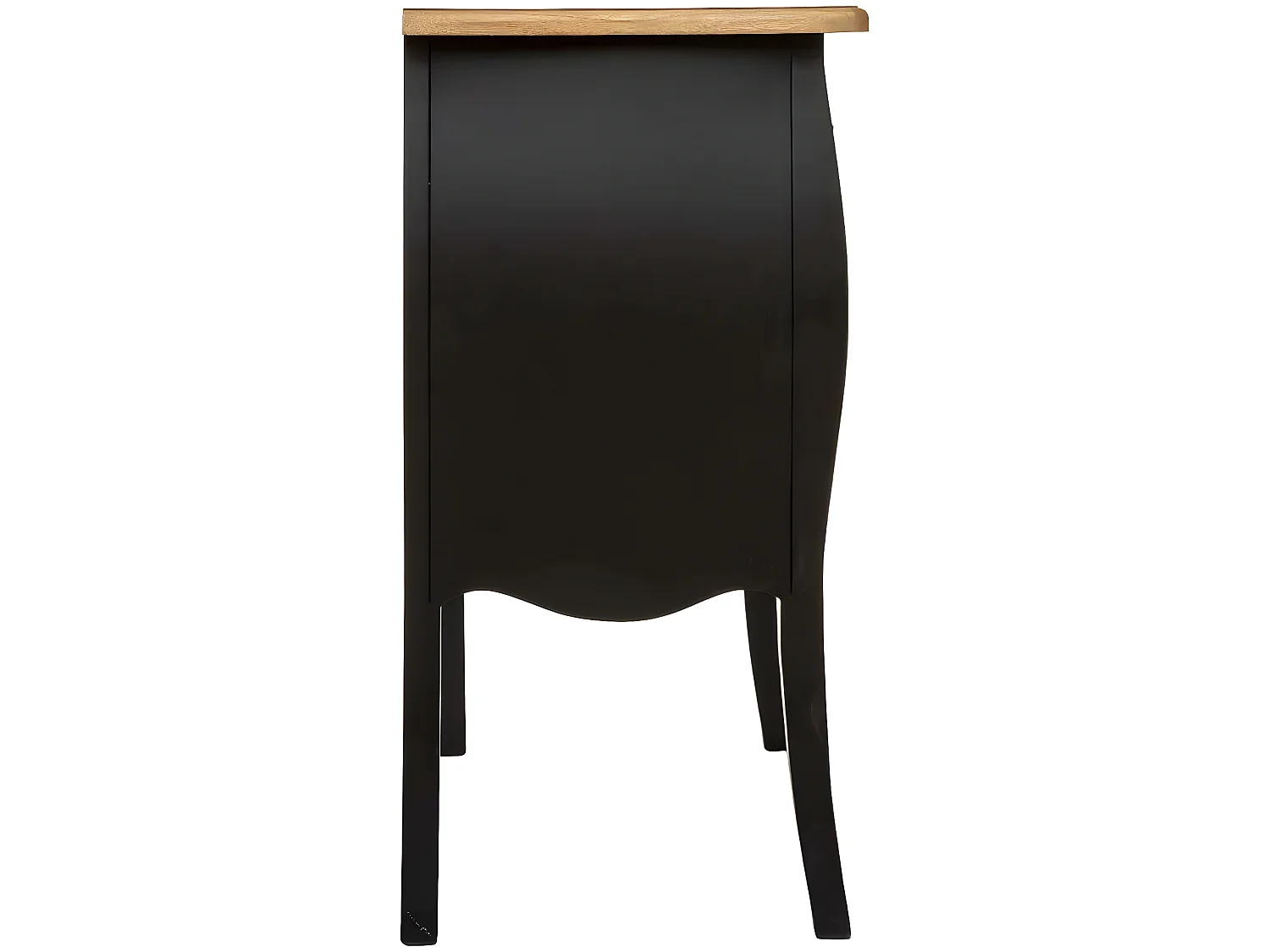 Commode 3 tiroirs coloris noir - Longueur 74 x Profondeur 37 x Hauteur 76 cm