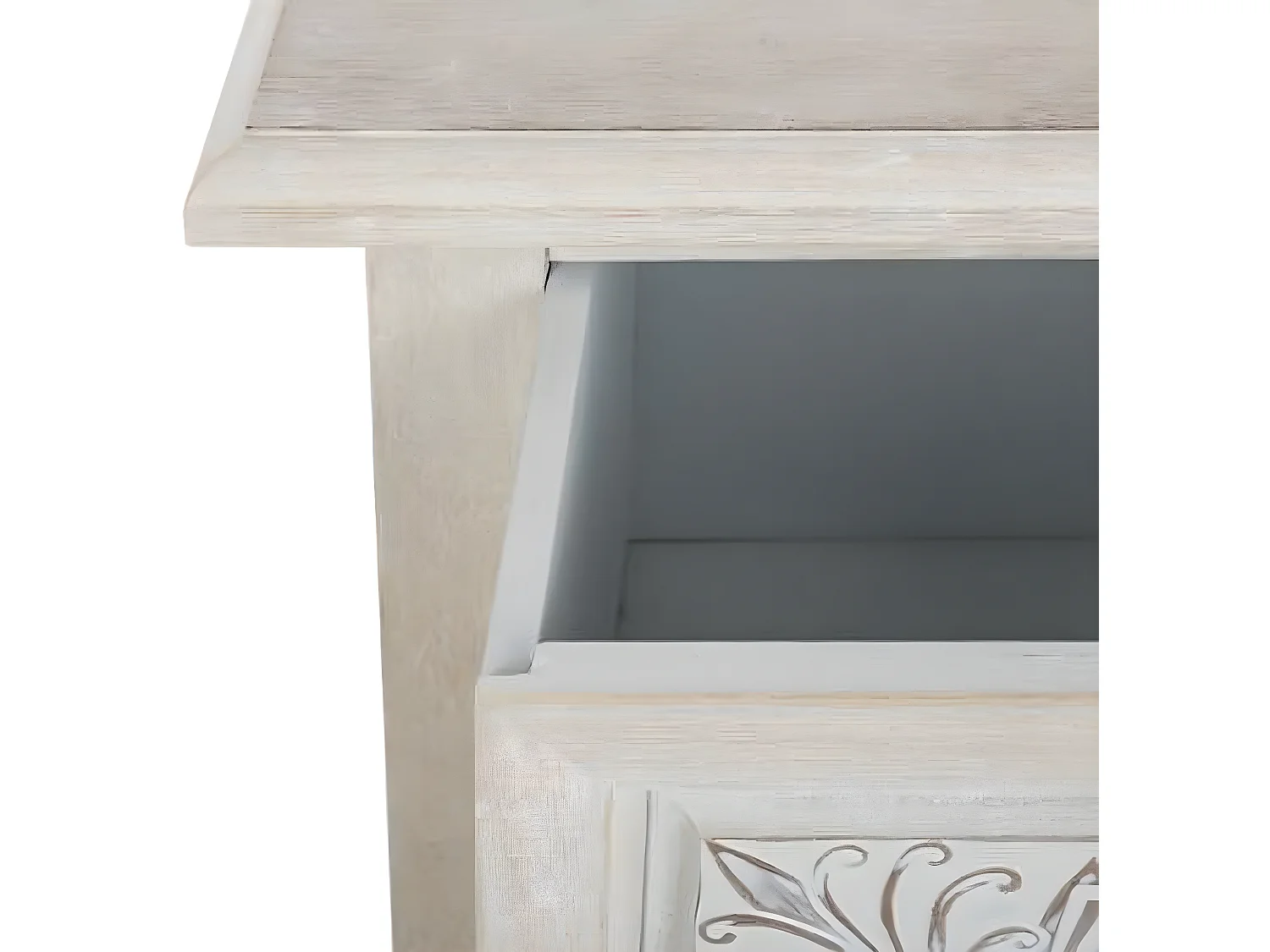 Commode en MDF de 6 tiroirs coloris chêne - Dim : L.64 x l.34 x H.94 cm