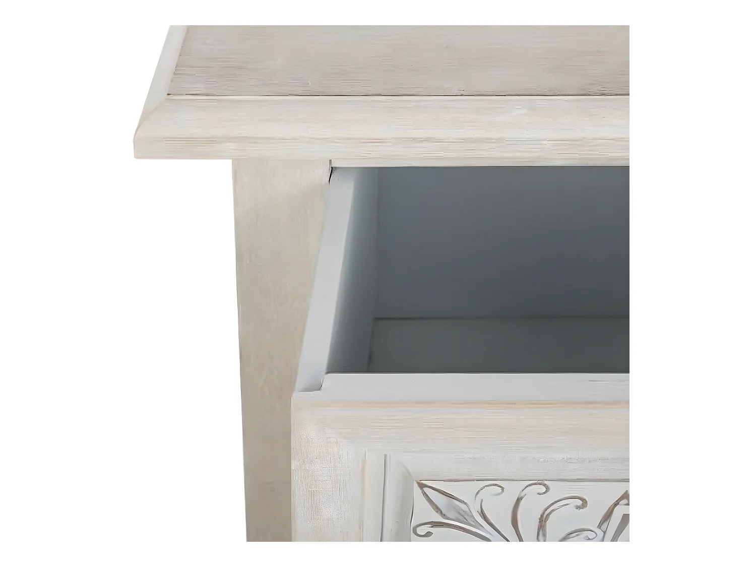 Commode en MDF de 6 tiroirs coloris chêne - Dim : L.64 x l.34 x H.94 cm