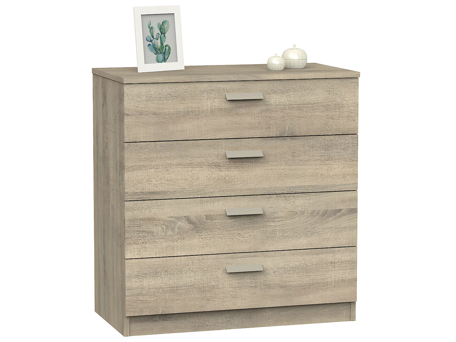 Commode Meuble de rangement coloris Cambrian - Hauteur 78 x Longueur 74 x Profondeur 40 cm