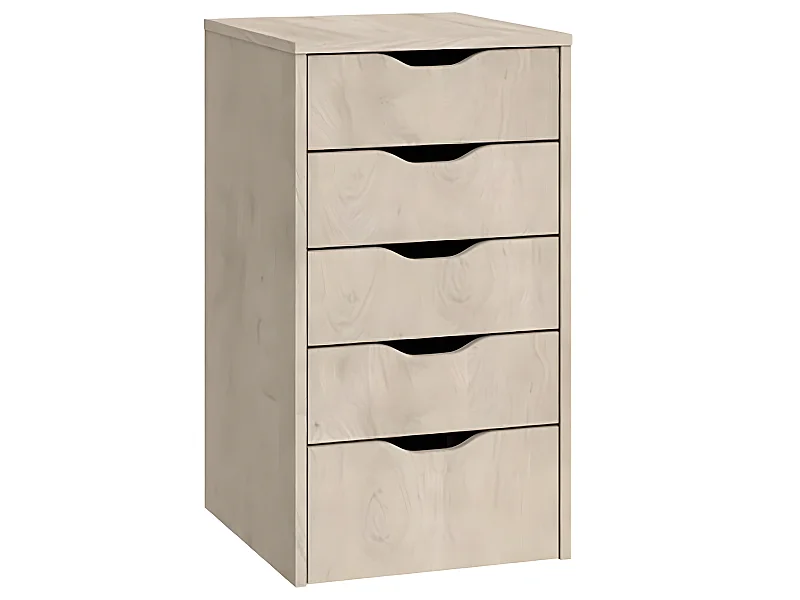 Commode Meuble de rangement coloris effet bois - Hauteur 71 x Longueur 40 x Profondeur 43 cm