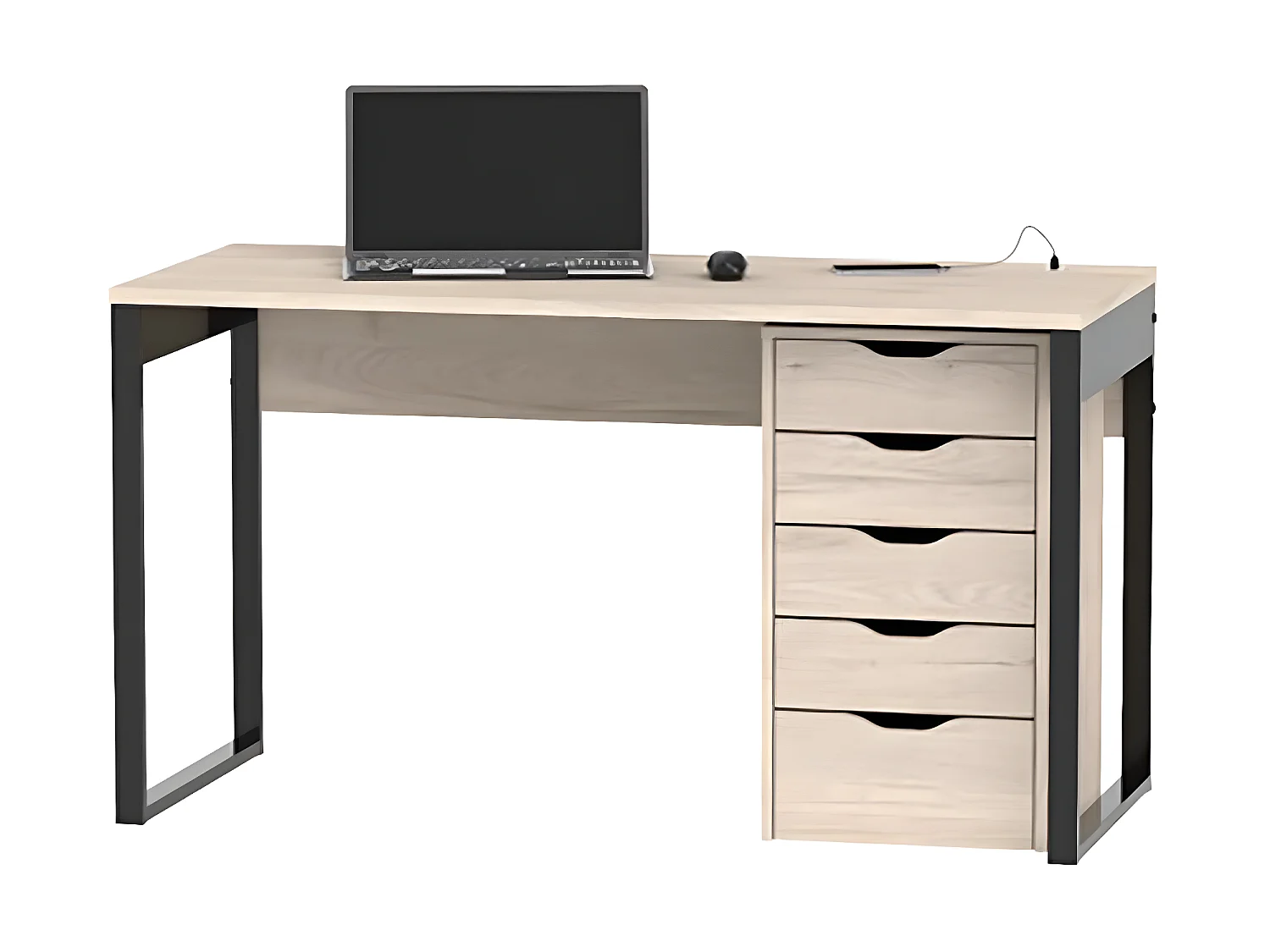 Commode Meuble de rangement coloris effet bois - Hauteur 71 x Longueur 40 x Profondeur 43 cm