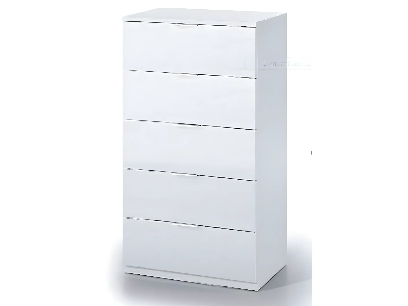 Commode avec 5 tiroirs coloris blanc artic - 110 x 60 x 40 cm