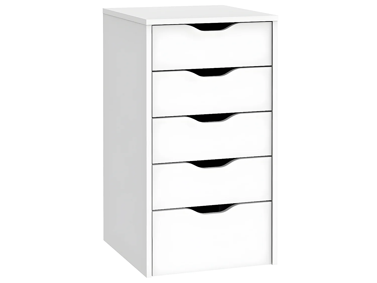 Commode Meuble de rangement coloris blanc - Hauteur 71 x Longueur 40 x Profondeur 43 cm