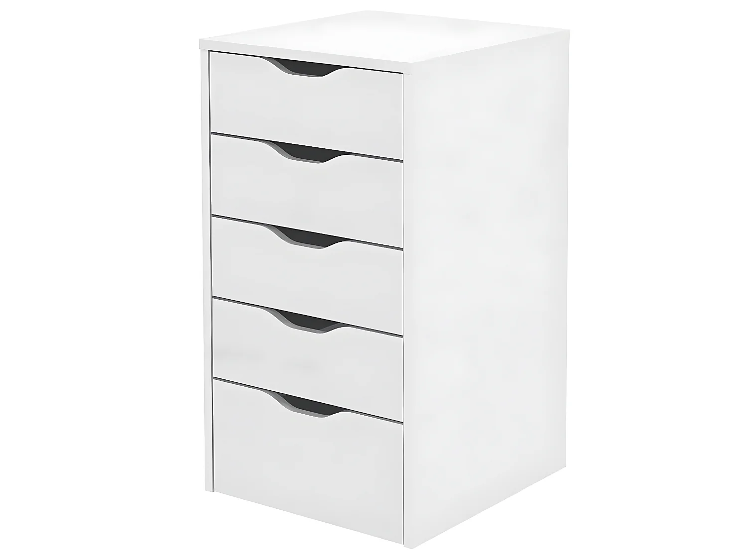Commode Meuble de rangement coloris blanc - Hauteur 71 x Longueur 40 x Profondeur 43 cm