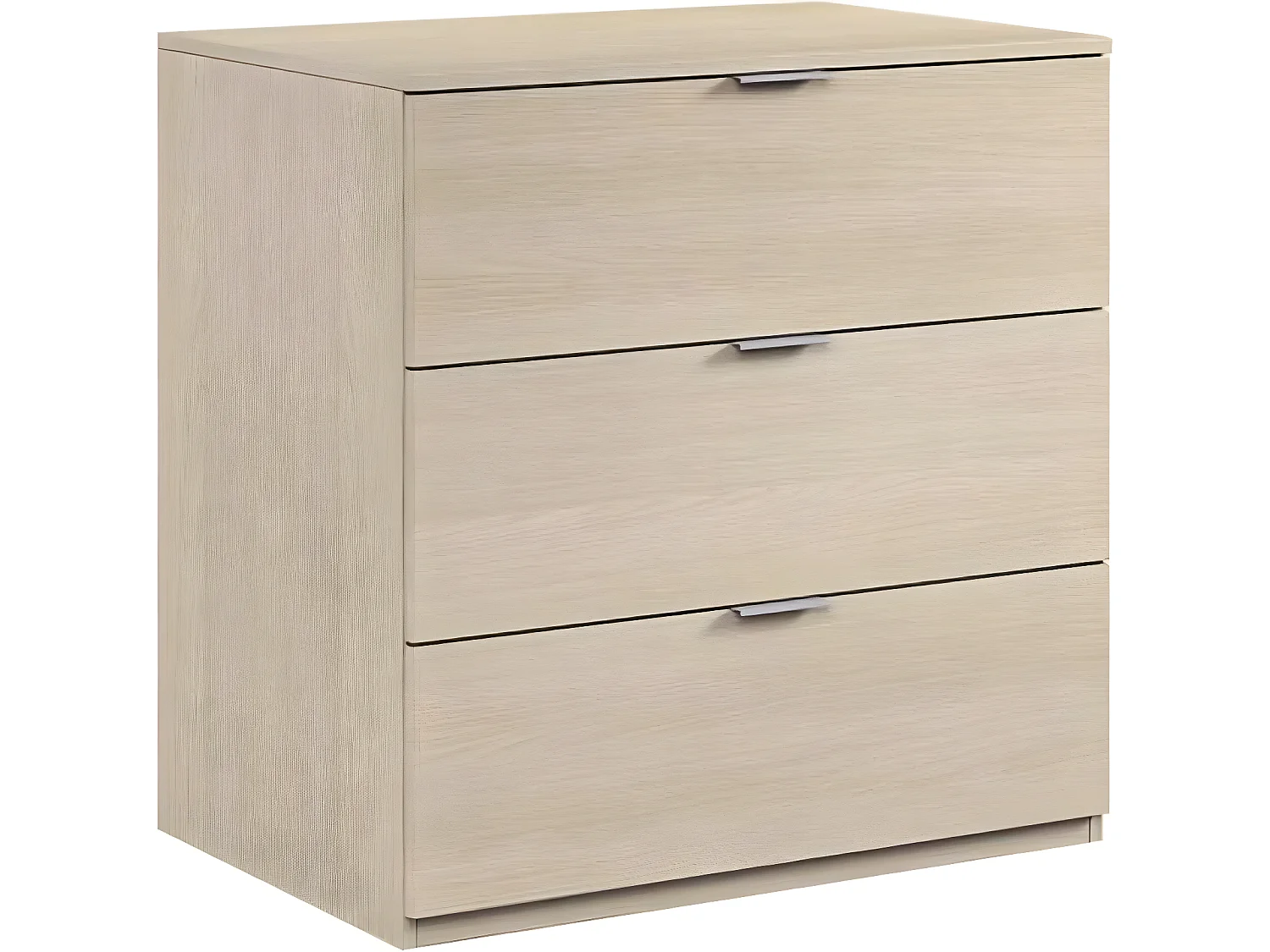 Commode avec 3 tiroirs en chêne - 80 x 77 x 38 cm