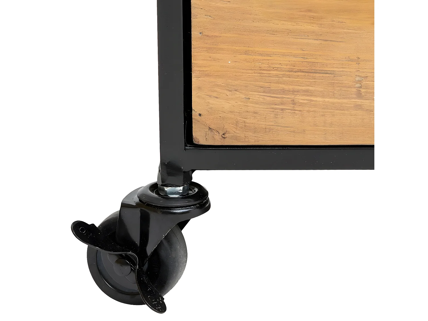 Commode de rangement de 10 tiroirs, coloris noir/naturel - L.84 x l.43 x H.86,7 cm