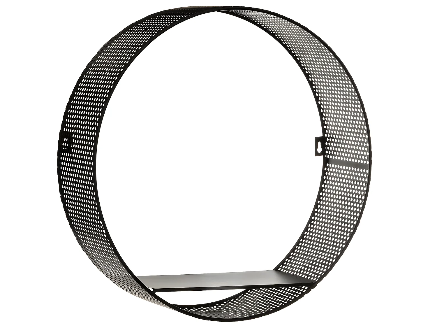 Lot de 3 étagères murales coloris noir en fer