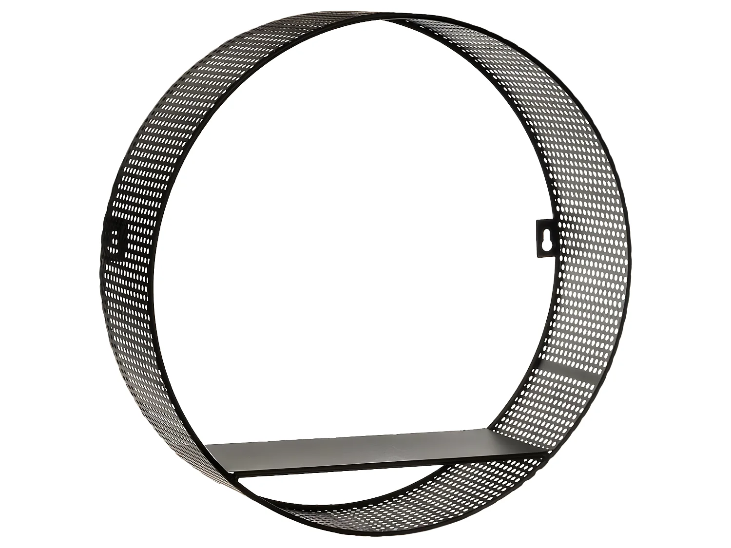 Lot de 3 étagères murales coloris noir en fer