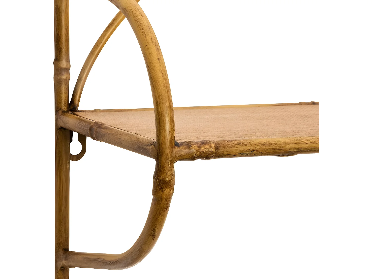 Etagère murale en métal coloris Marron - L. 52 x l. 17 x H. 31,5 cm