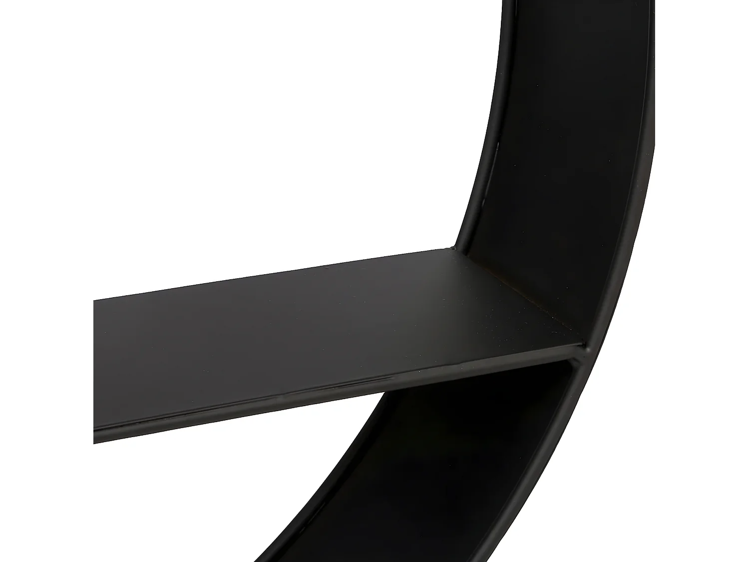 Etagère murale sphère en métal coloris noir - Dim : L.54,5 x l.10 cm