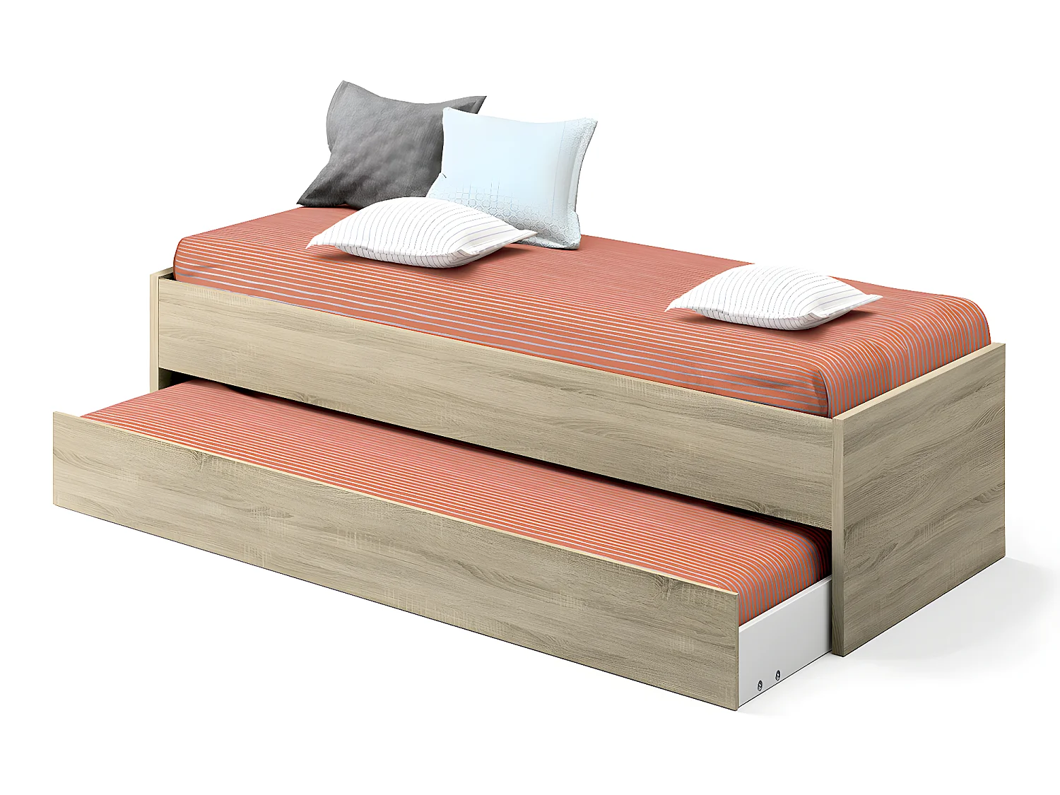 Lit gigogne coloris Cambrian - Hauteur 54 x Longueur 202 x Profondeur 97 cm