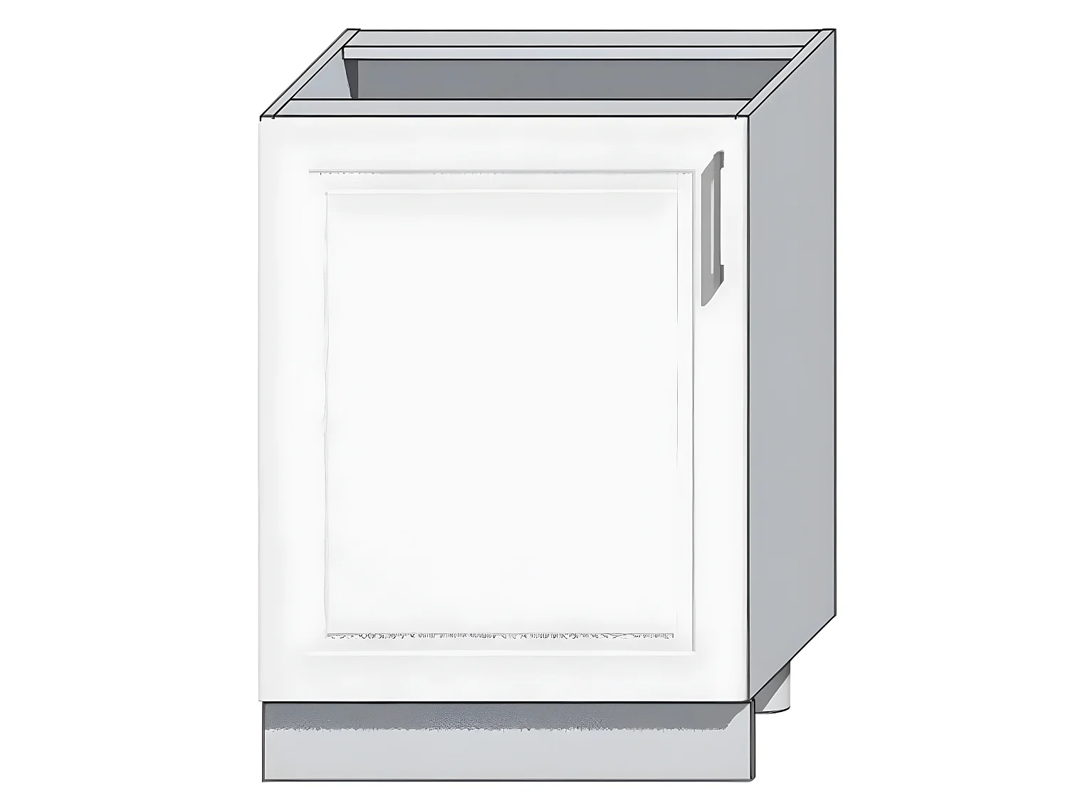 Cuisine complète Nela 8 éléments couleur blanc brillant - Longueur 260 cm