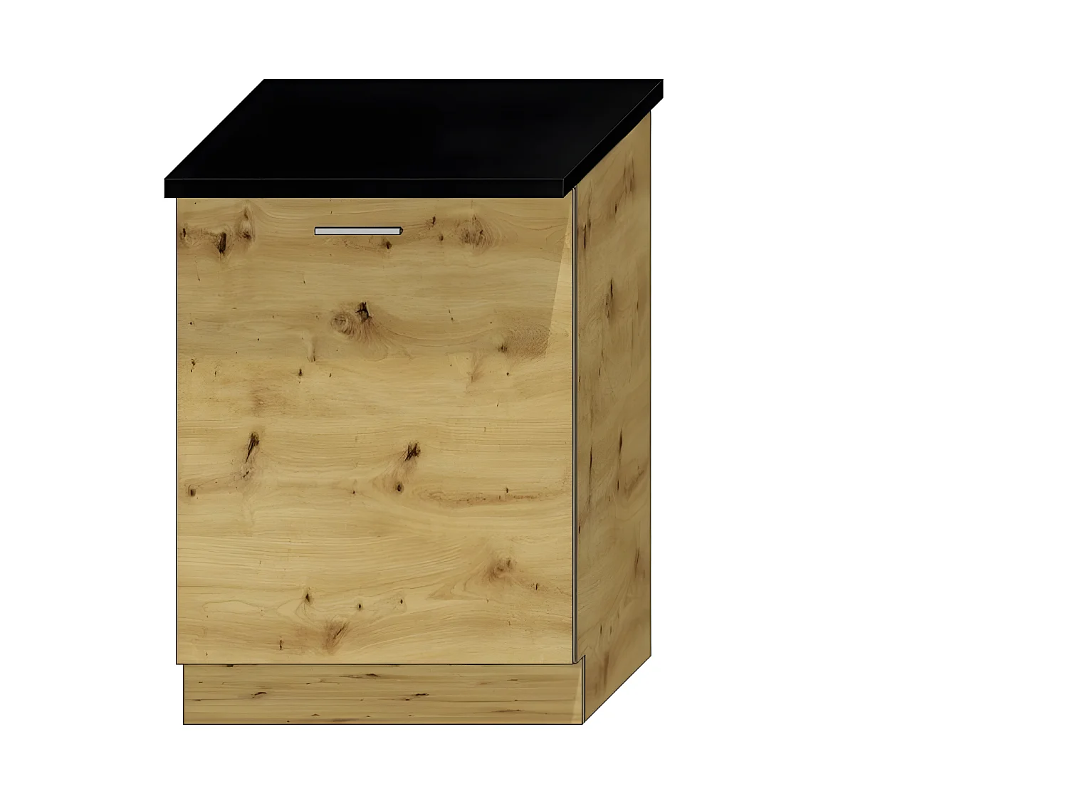 Cuisine complète Mila 7 éléments couleur chêne artisan avec plan de travail inclus - Longueur 180/240 cm