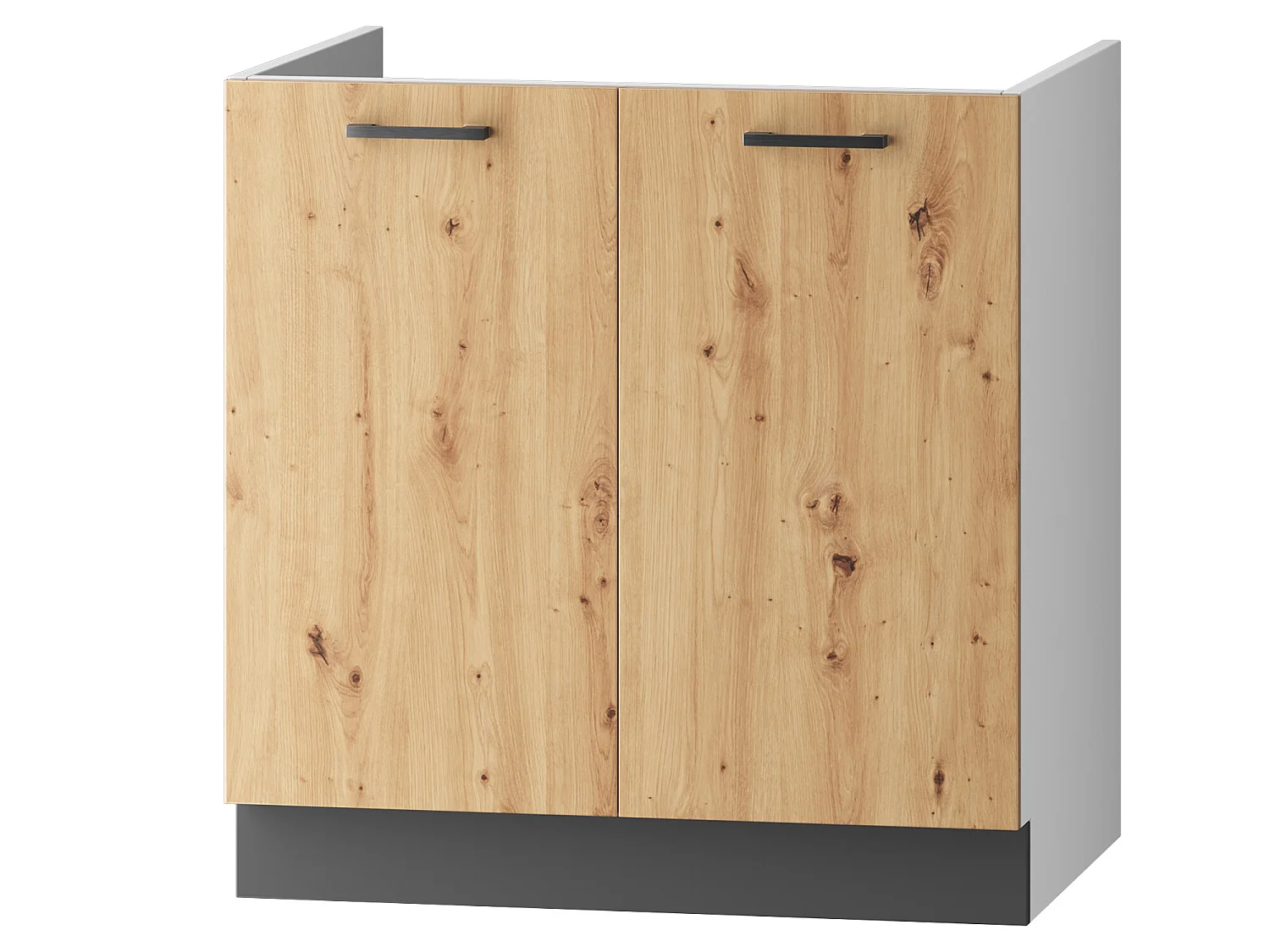 Cuisine complète Celia 5 éléments couleur gris mat/chêne artisan - Longueur 120/180 cm