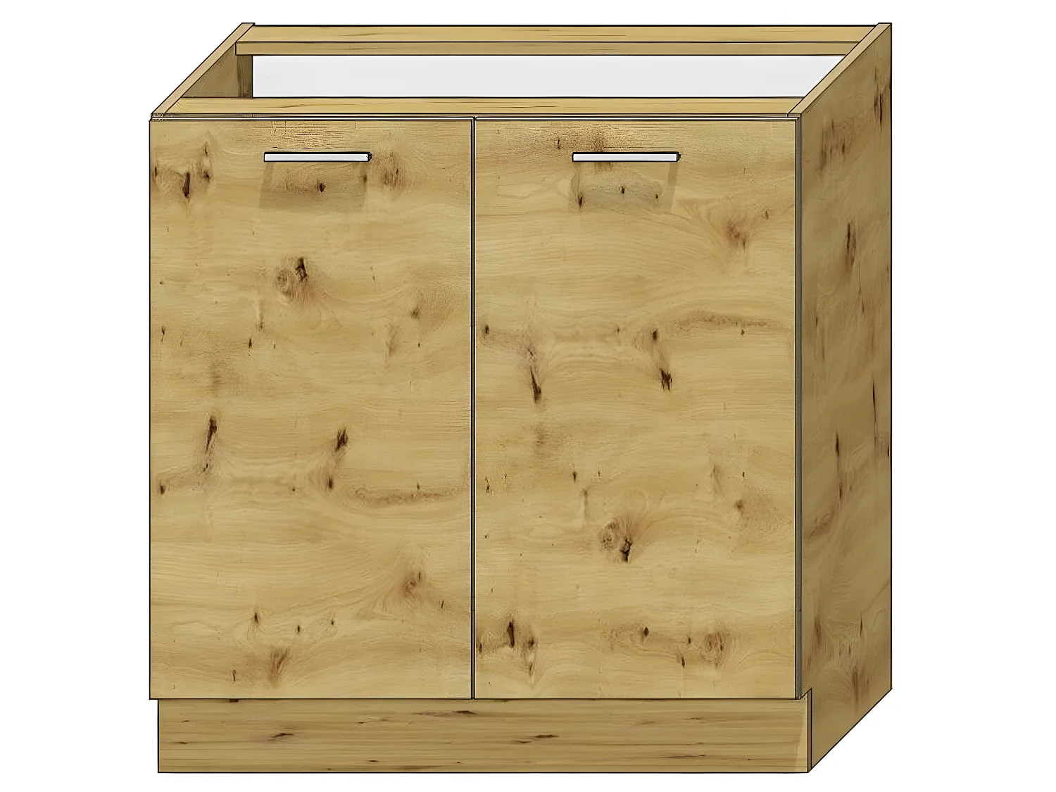 Cuisine complète Mila 5 éléments couleur chêne artisan avec plan de travail inclus - Longueur 120/180 cm