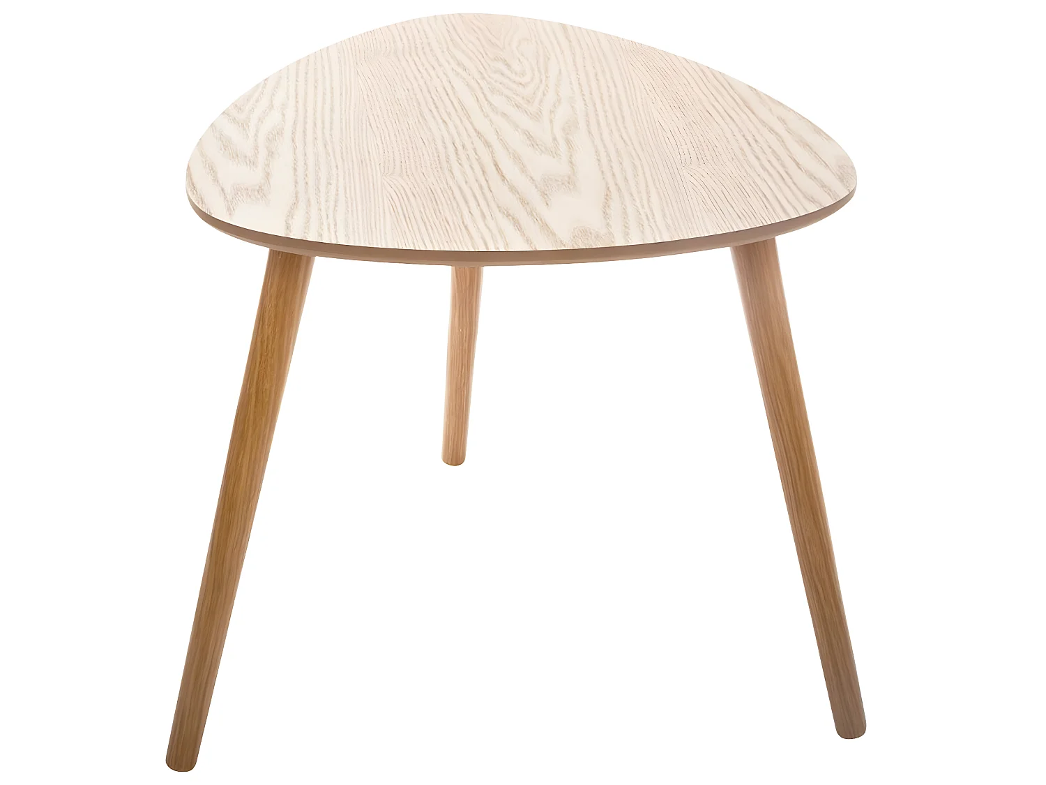Lot de 3 tables à café en bois coloris naturel