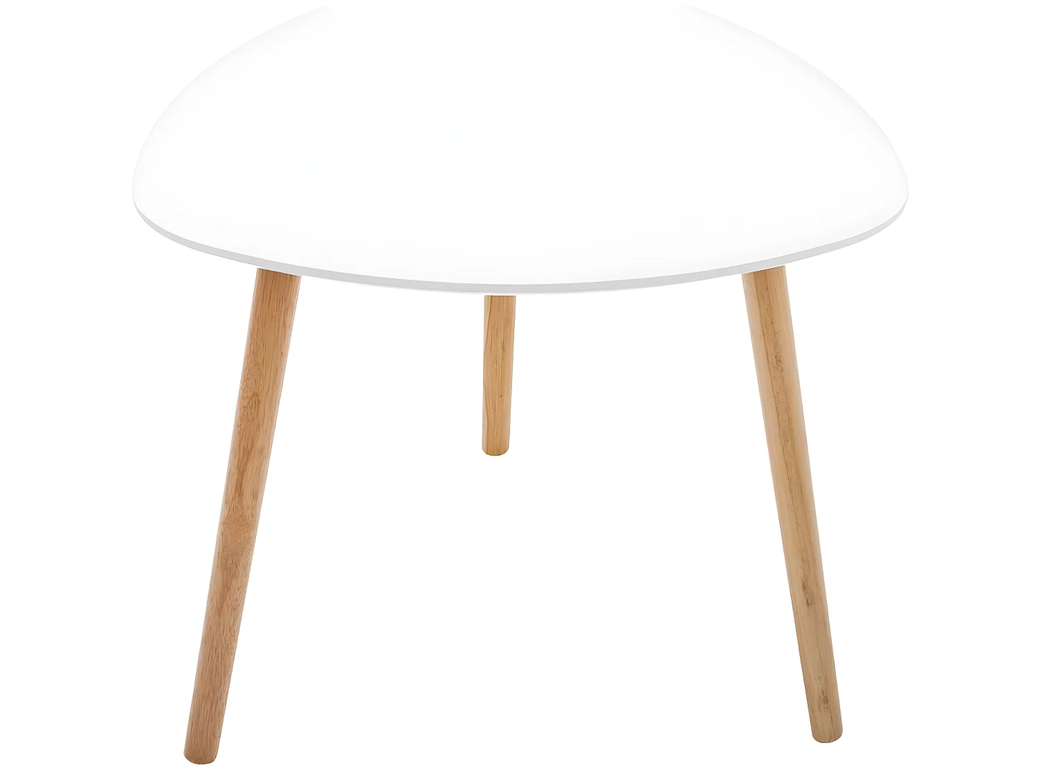 Lot de 3 tables à café en MDF et chêne coloris blanc