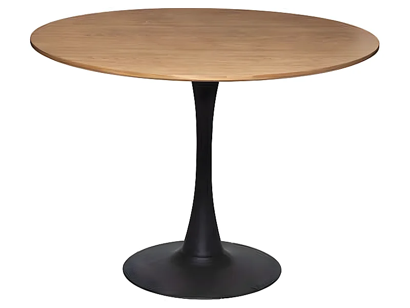 Table à manger ronde en bois coloris naturel - diamètre 102 x Hauteur 74 cm