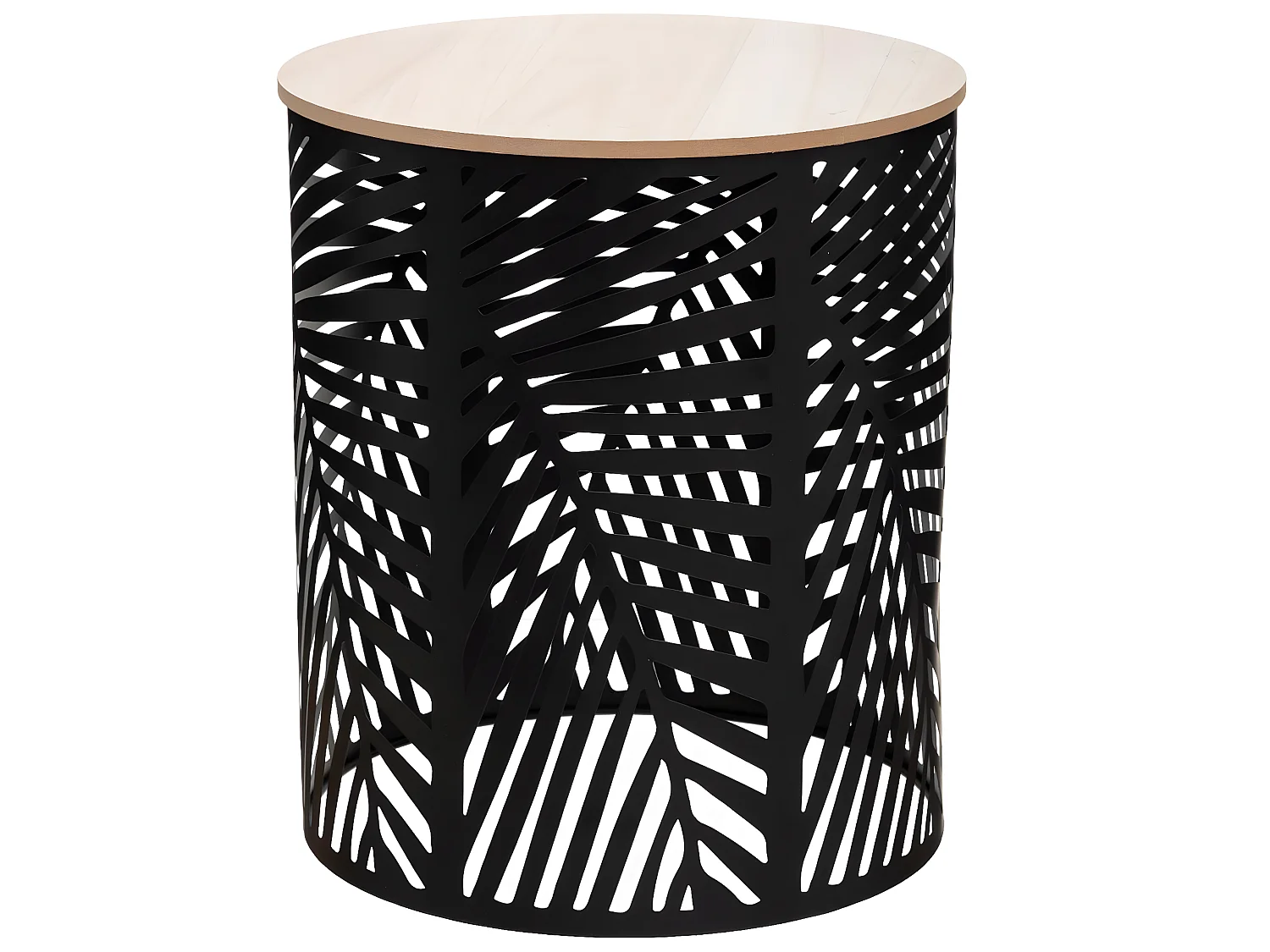 Lot de 2 tables à café feuilles noires