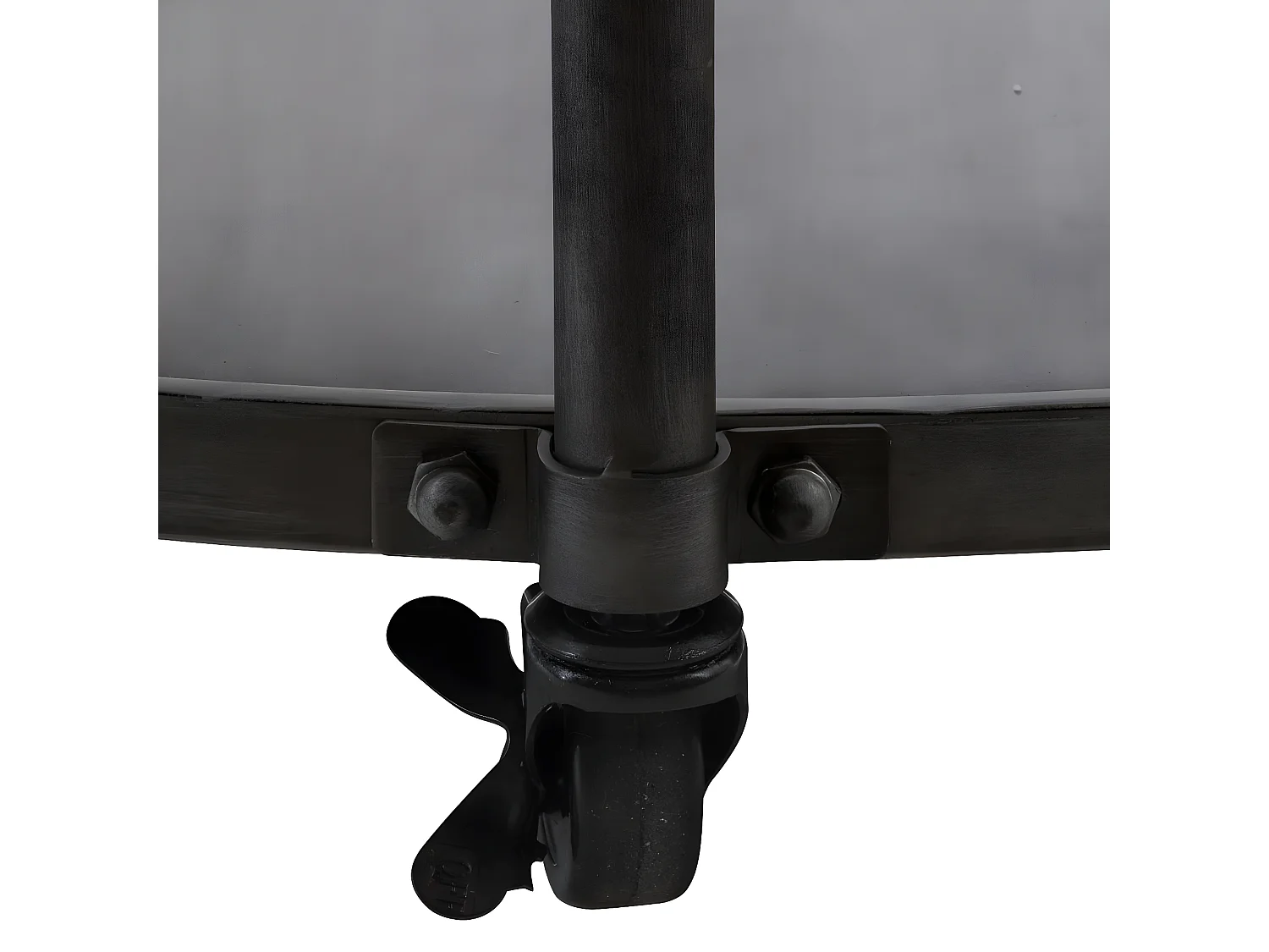 Table basse pendule en métal - D. 89,5 x H. 47 cm