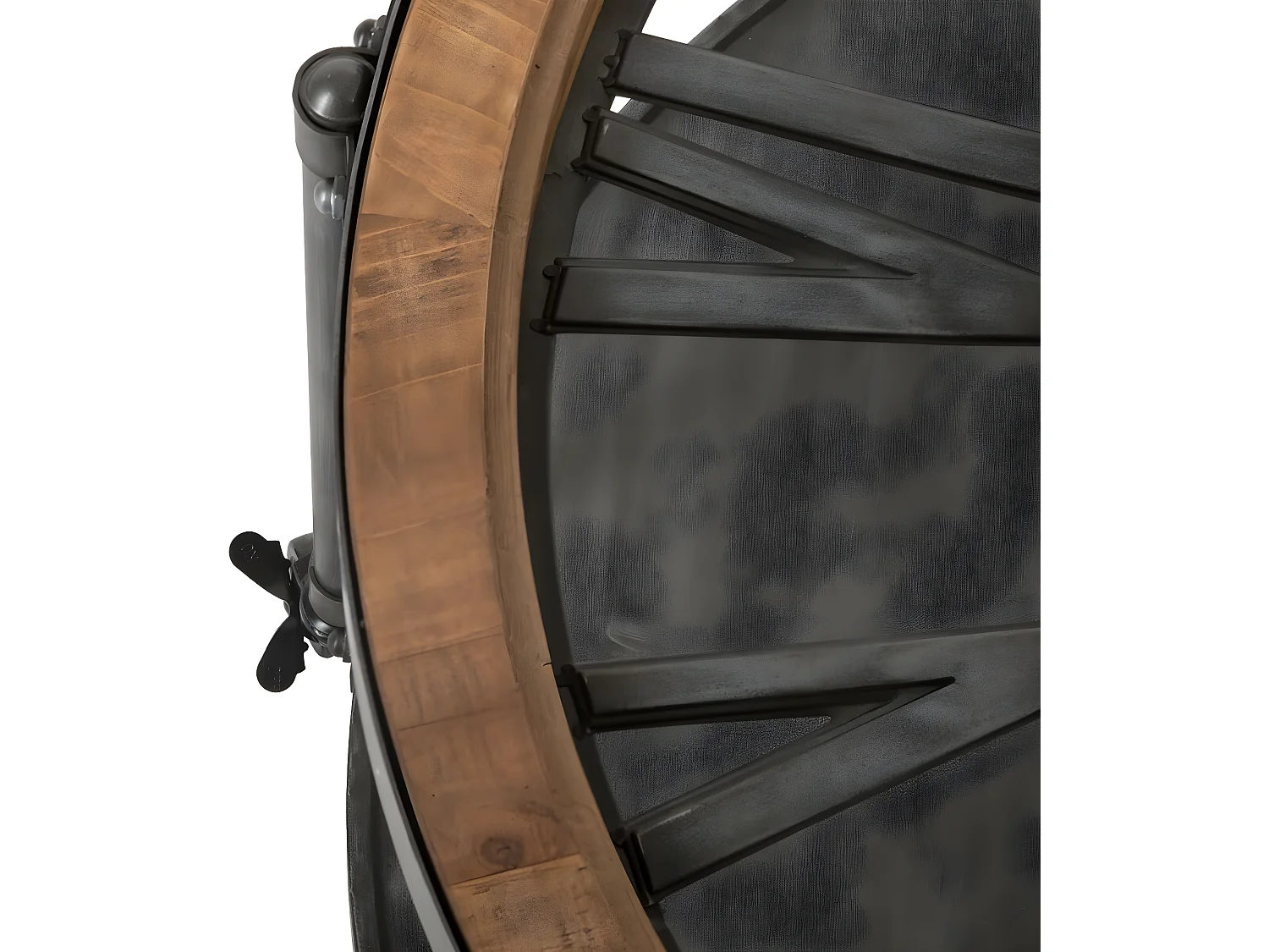 Table basse pendule en métal - D. 89,5 x H. 47 cm