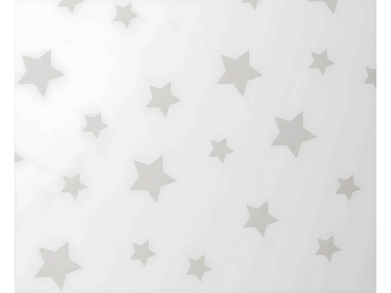 Table enfant coloris blanc motif étoiles - Diamètre 60 x Hauteur 43,5 cm