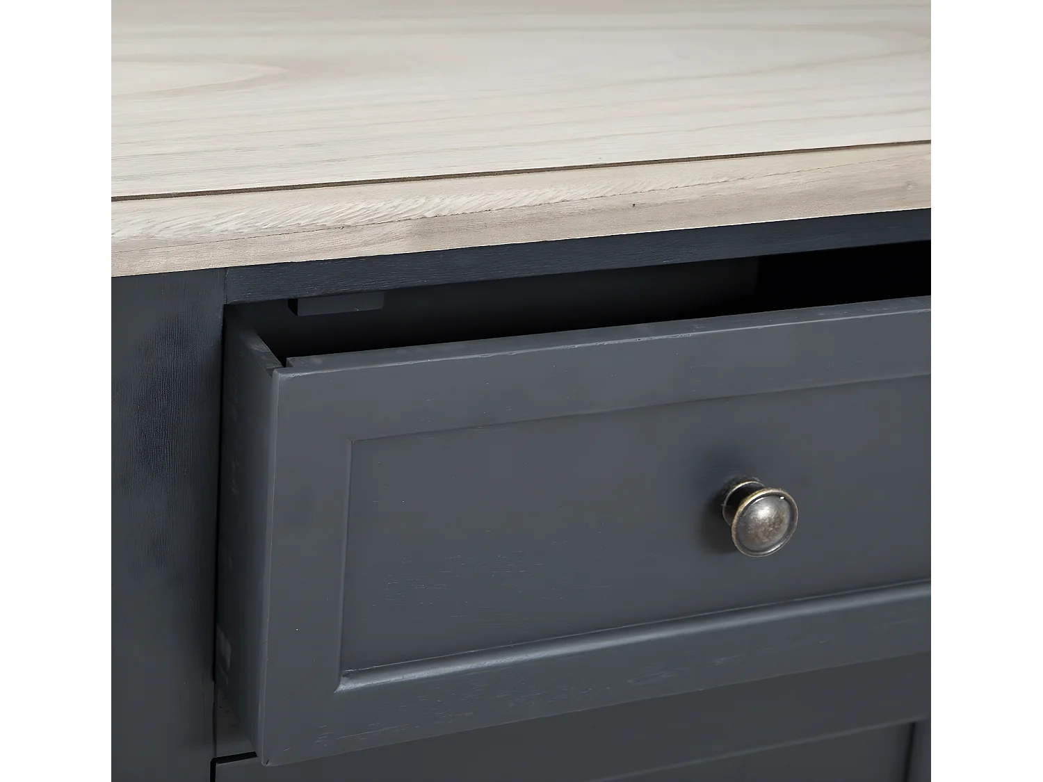 Table basse de 4 tiroirs coloris gris foncé - L.110 x l.60 x H.45 cm