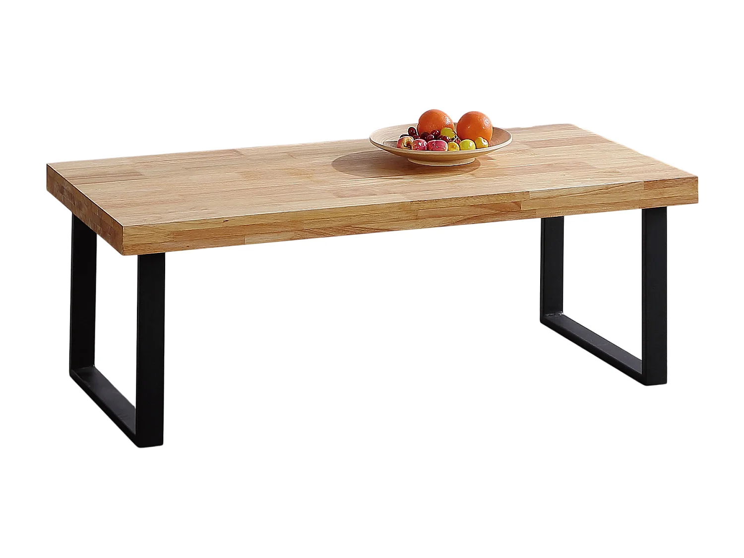 Table basse coloris noir / chêne nordique, Longueur 120 x largeur 60 x hauteur 43,50 cm