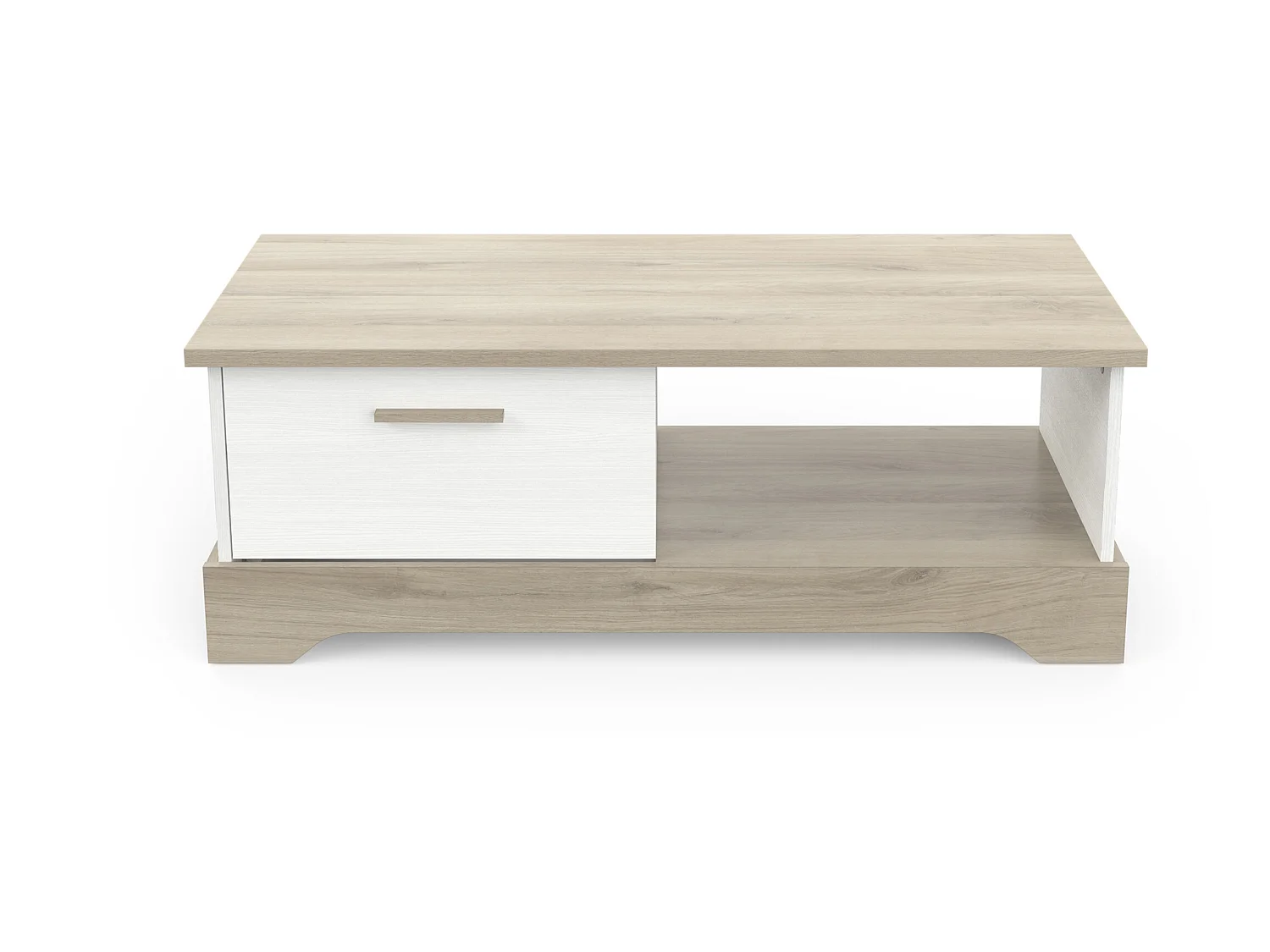 Table basse coloris chêne kronberg / blanc - longueur 110 x profondeur 49,8 x hauteur 40 cm