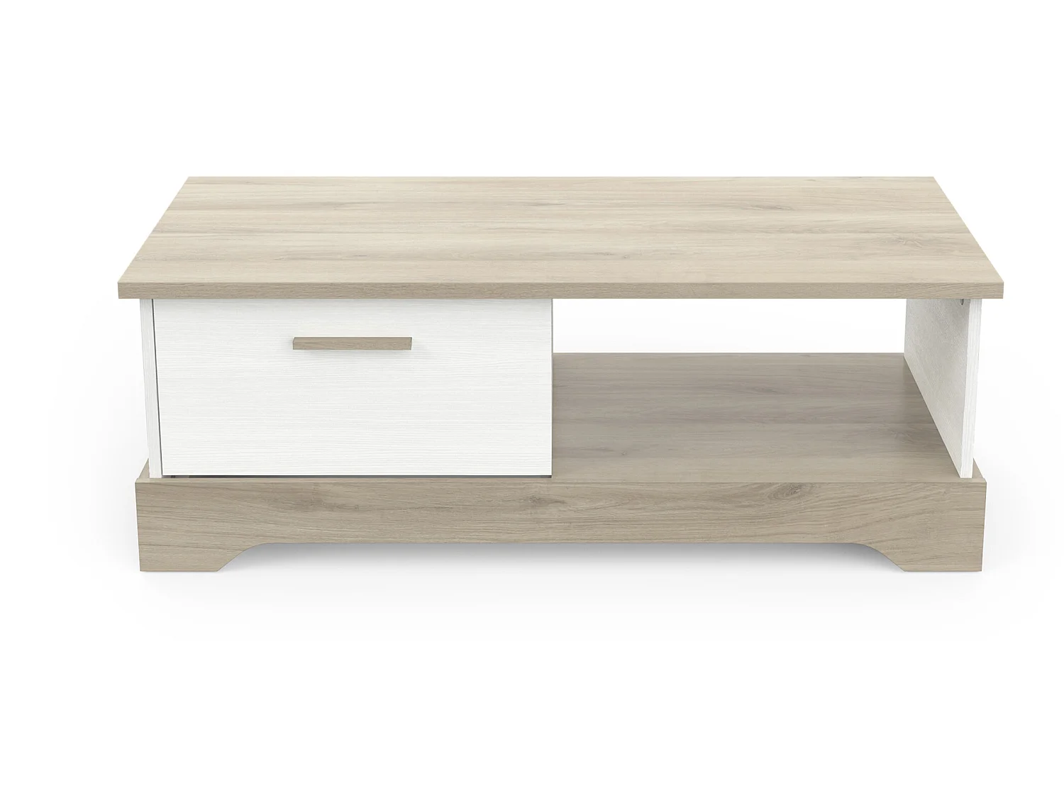 Table basse coloris chêne kronberg / blanc - longueur 110 x profondeur 49,8 x hauteur 40 cm
