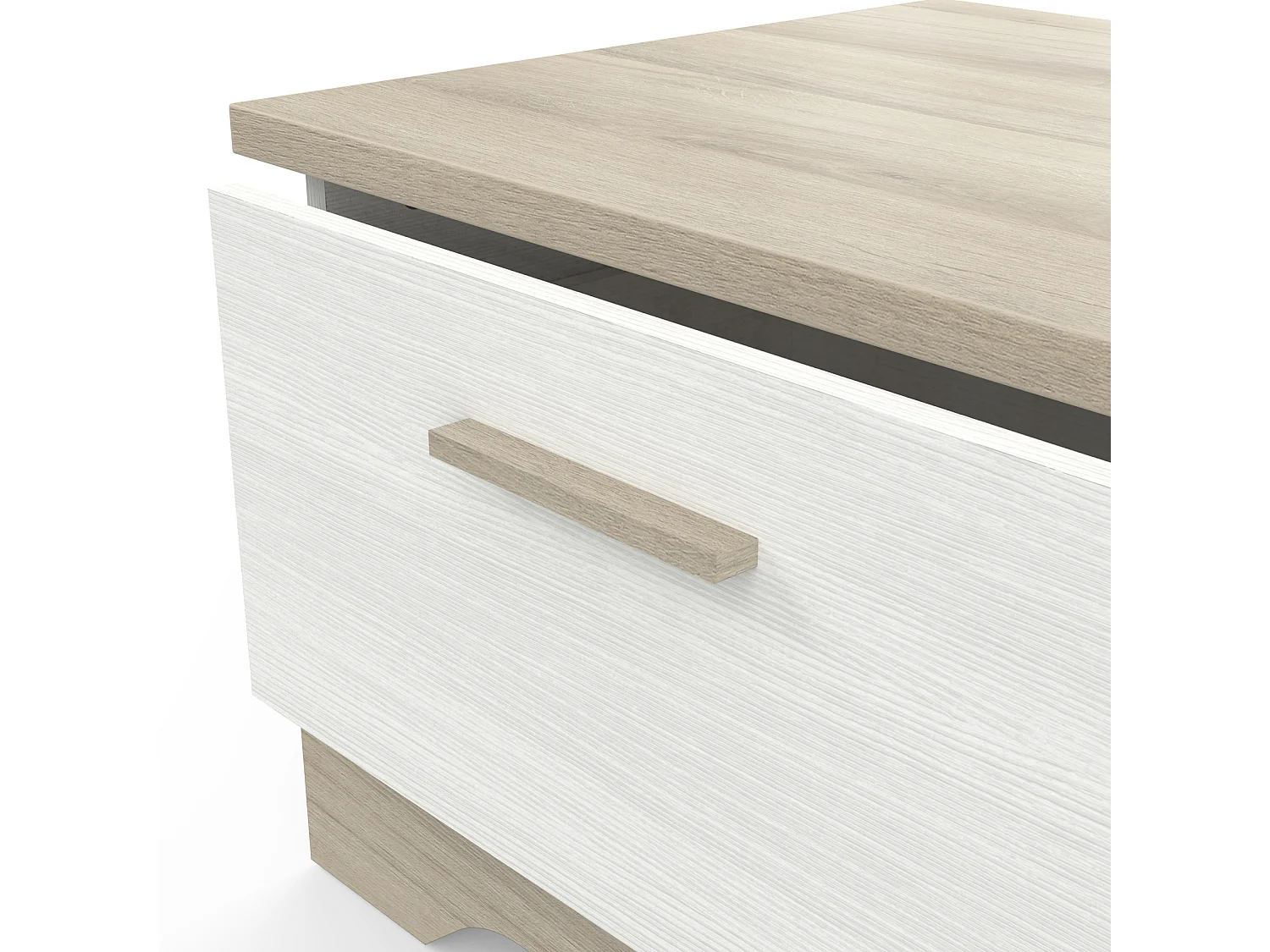 Table basse coloris chêne kronberg / blanc - longueur 110 x profondeur 49,8 x hauteur 40 cm