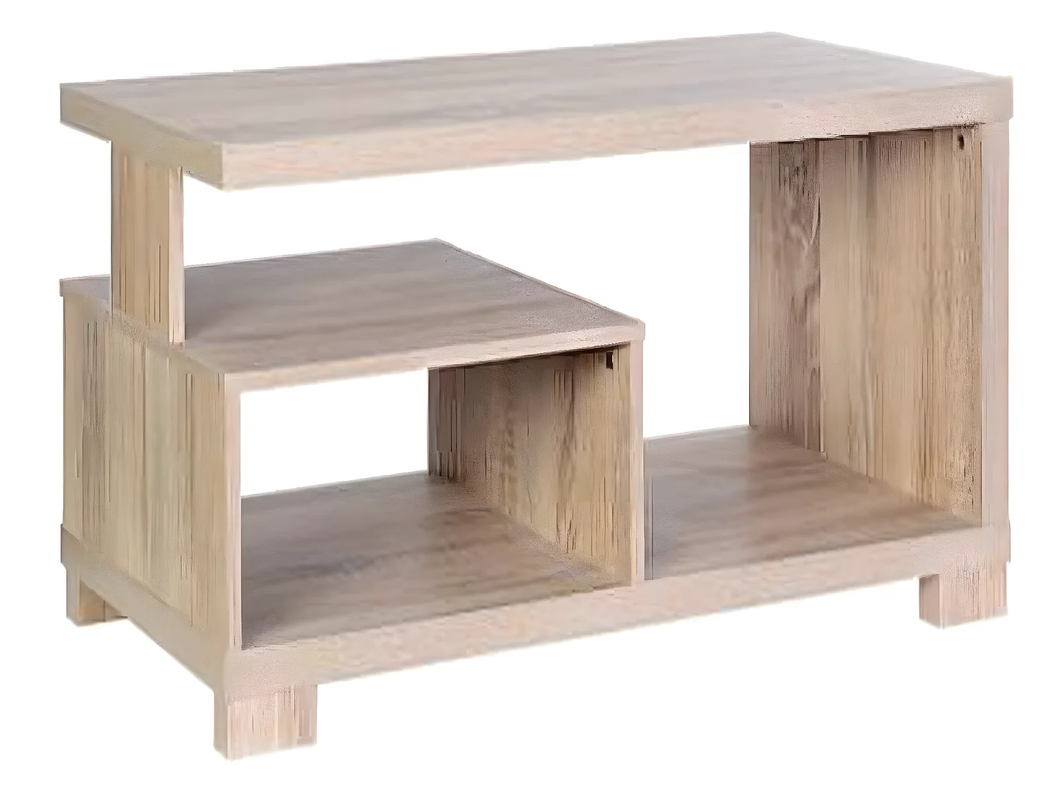 Table Basse Luca, coloris Chêne naturel, L80 x P40 x H40 cm